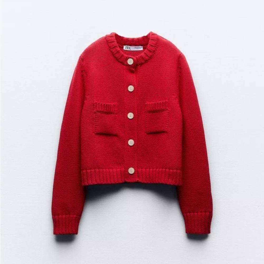Zara Knit Pocket Cardigan